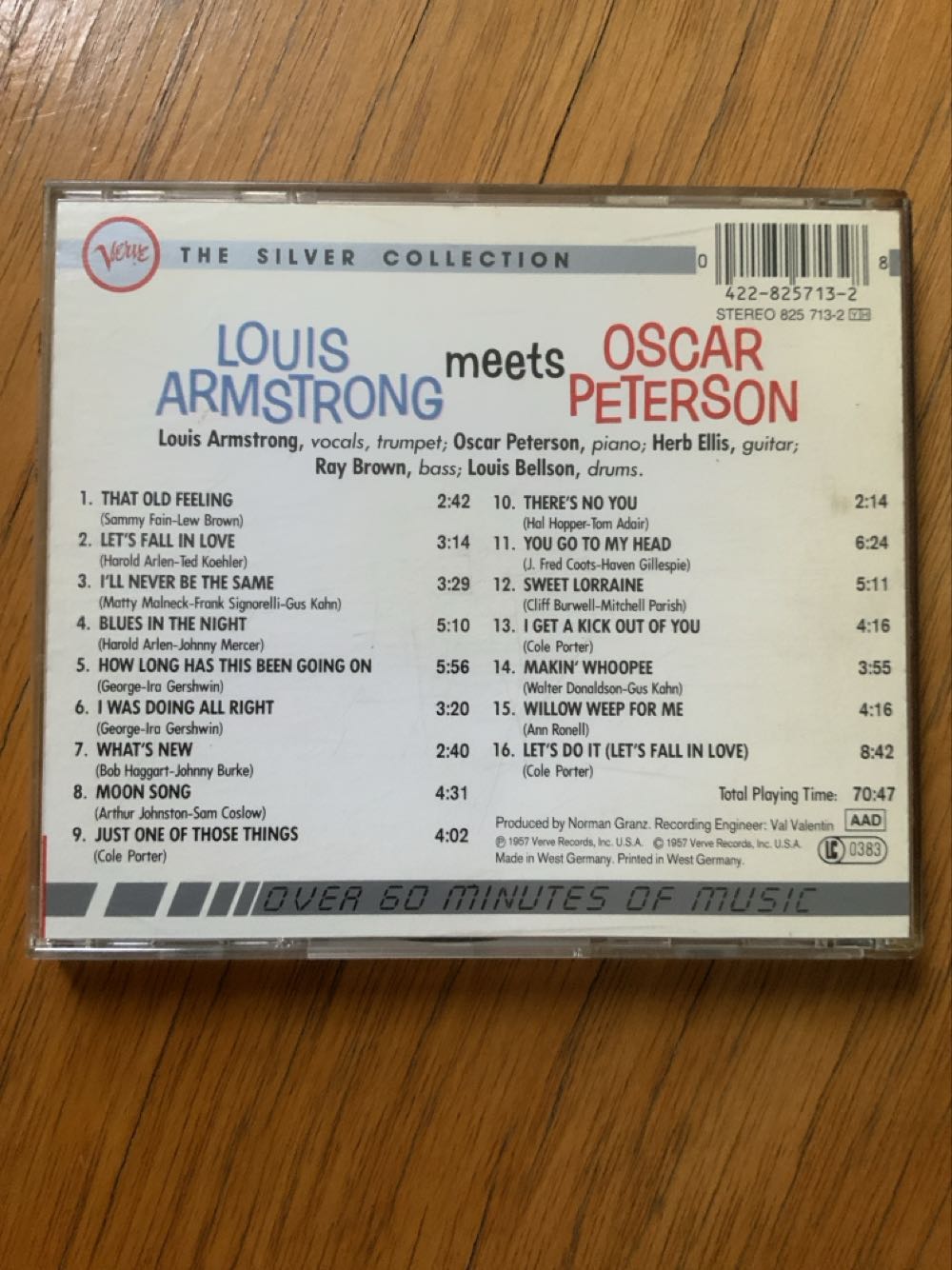 Louis Armstrong Meets Oscar Peterson - Armstrong, Louis (CD - 70) music collectible [Barcode 042282571328] - Main Image 3