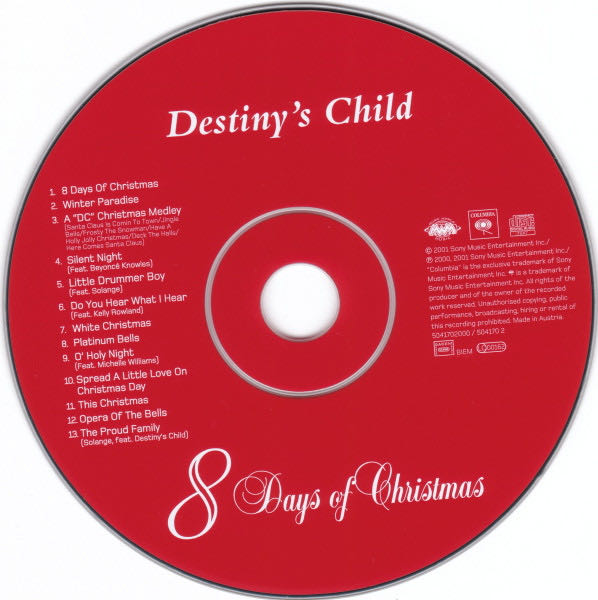 8 Days Of Christmas - Destiny’s Child (CD) music collectible [Barcode 696998609822] - Main Image 4