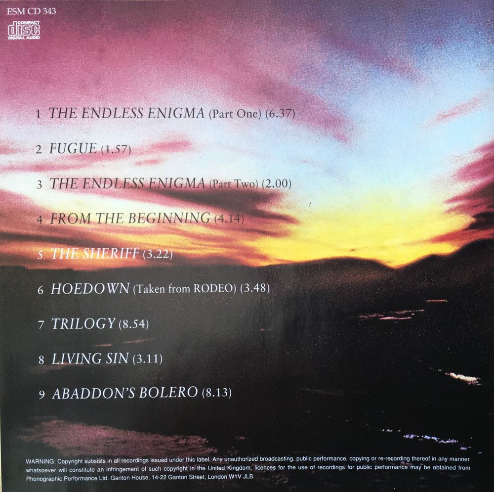 Trilogy - Emerson, Lake & Palmer (CD) music collectible [Barcode 5017615834321] - Main Image 4