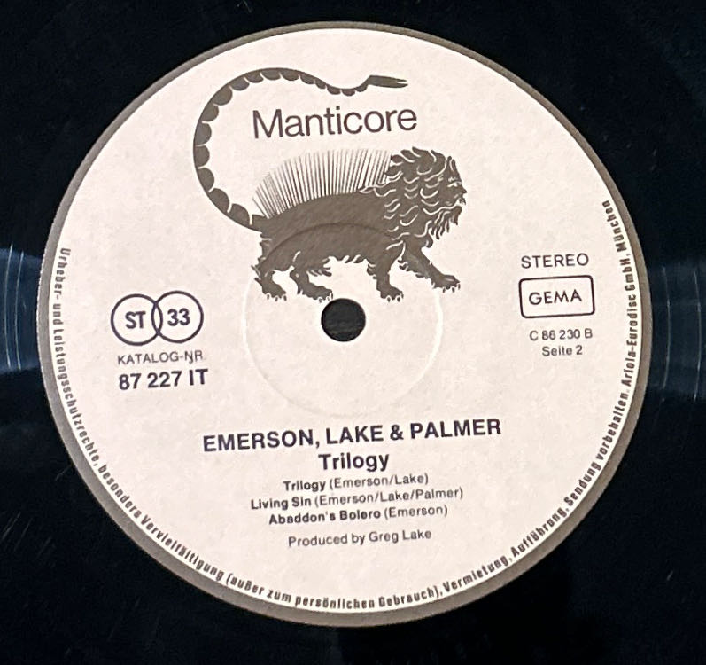 Trilogy - Emerson, Lake & Palmer (12”) music collectible [Barcode 8713748981389] - Main Image 4