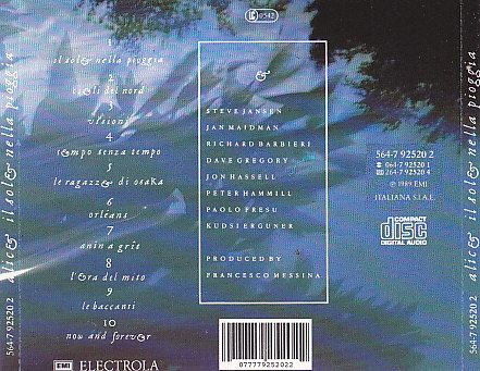 Il Sole Nella Pioggia - Alice (CD) music collectible [Barcode 077779252022] - Main Image 2