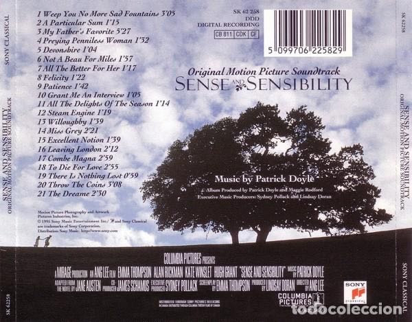 Sense and Sensibilty - Patrick Doyle (CD) music collectible [Barcode 746462258206] - Main Image 2