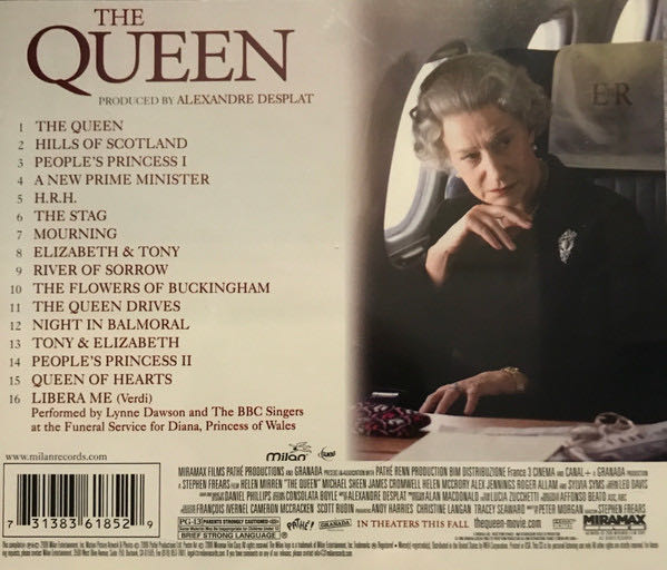 The Queen - Alexandre Desplat (CD - 44) music collectible [Barcode 731383618529] - Main Image 2