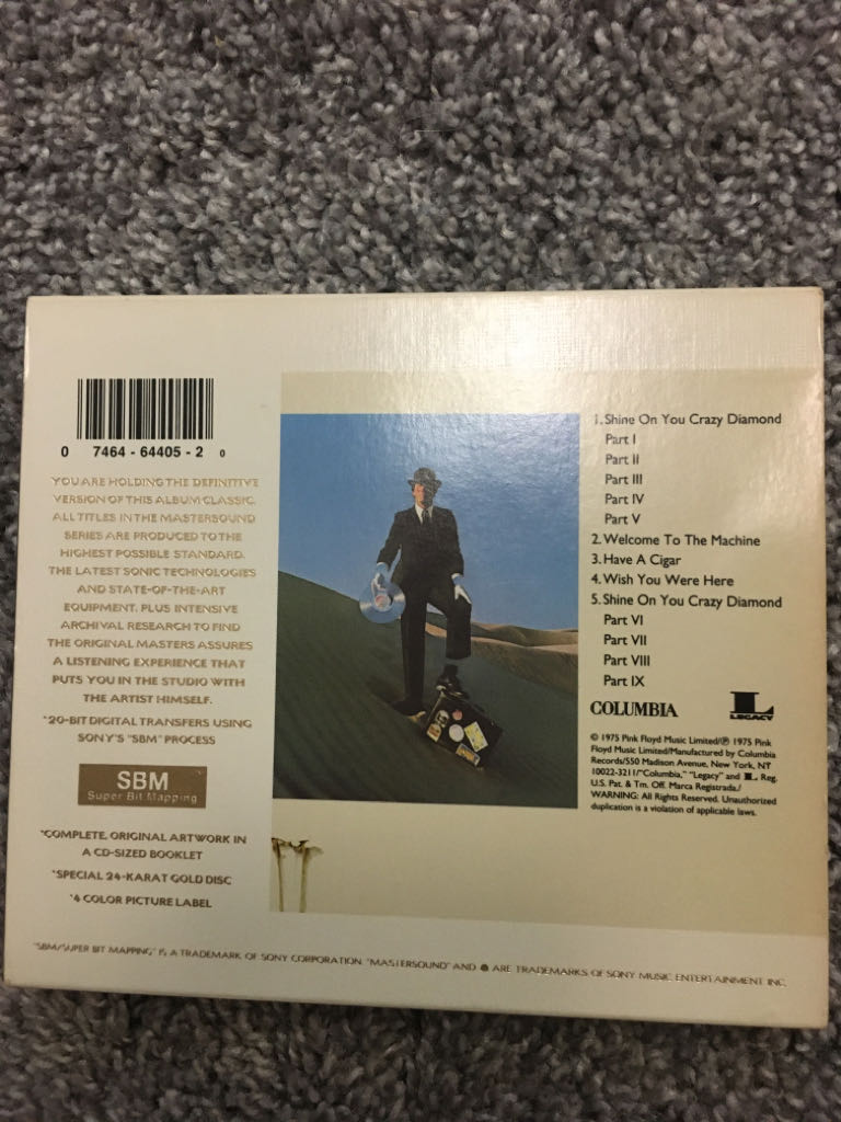 Wish you were here - Pink Floyd (CD) music collectible [Barcode 074646440520] - Main Image 2