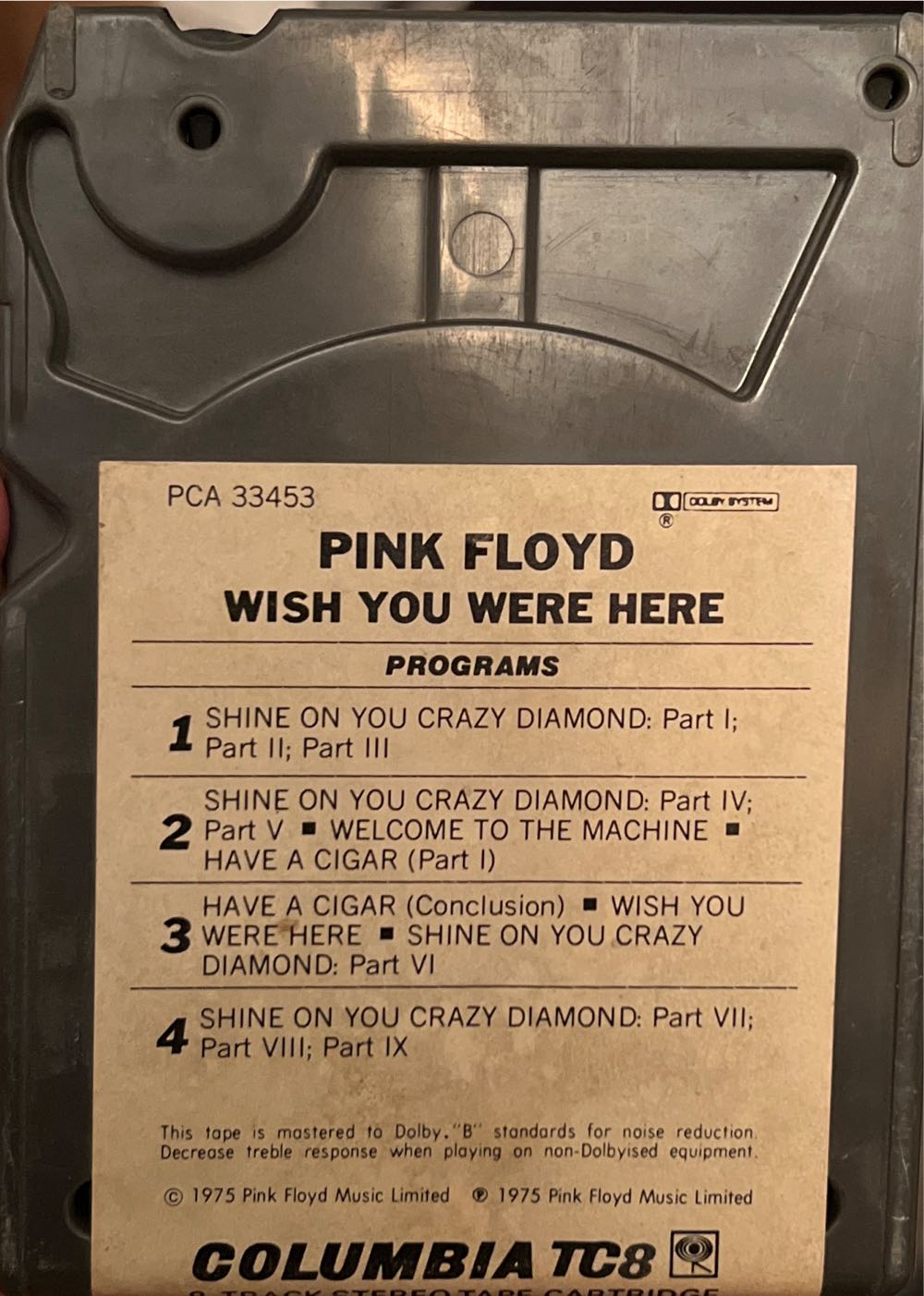 Wish You Were Here - Pink Floyd (8-Track Cartridge) music collectible [Barcode 400100379196] - Main Image 3