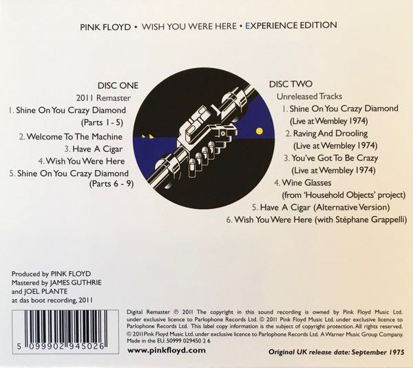 Wish You Were Here - Pink Floyd (CD) music collectible [Barcode 5099908425324] - Main Image 2