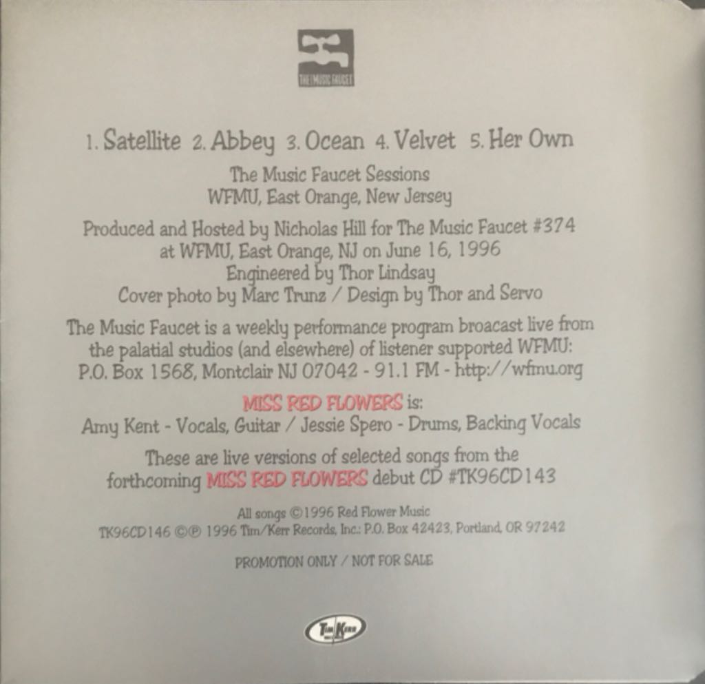 Introducing Miss Red Flowers: Live On The Music Faucet - Miss Red Flowers (CD) music collectible [Barcode 764483014625] - Main Image 2