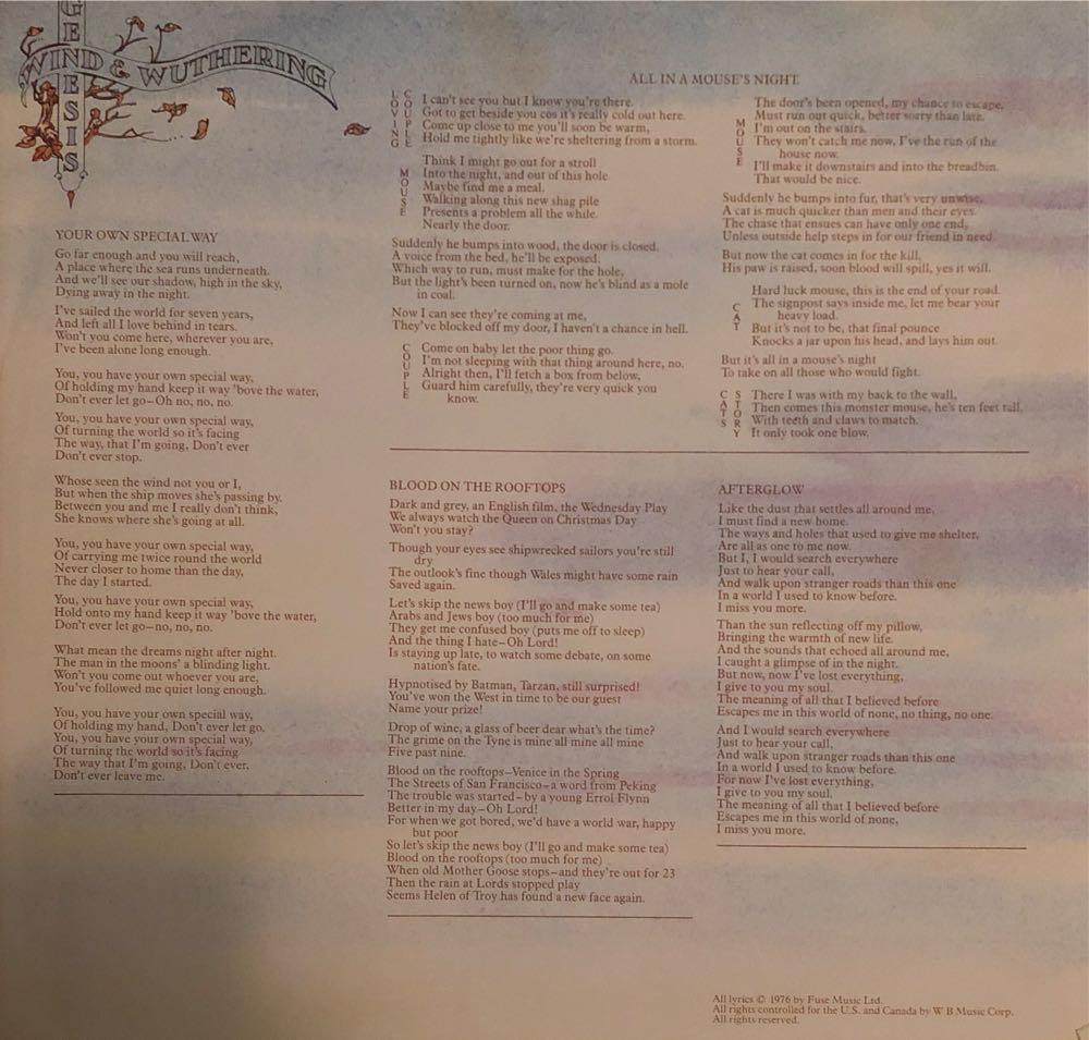 Wind & Wuthering - Genesis (12”) music collectible - Main Image 3