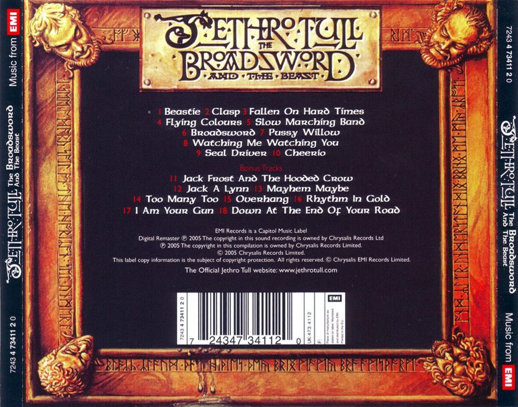 Broadsword and The Beast - Jethro Tull (CD - 38) music collectible - Main Image 2