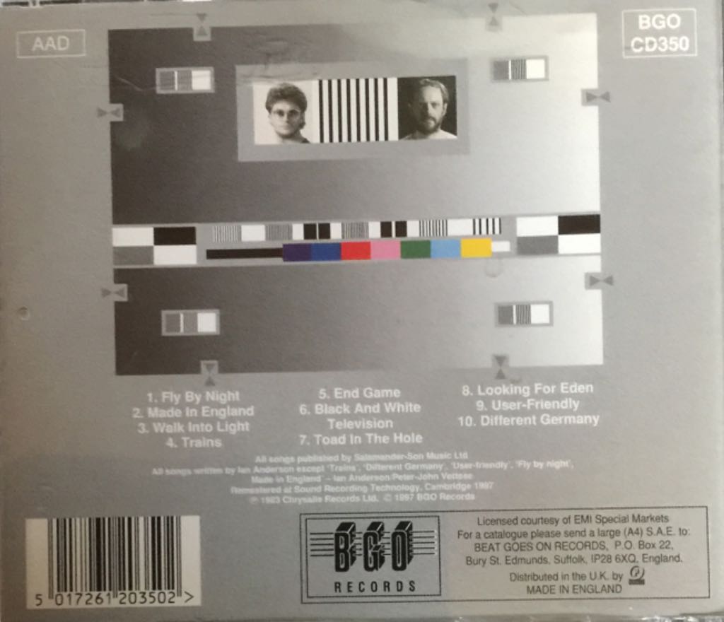Walk Into Light - Anderson, Ian (CD) music collectible [Barcode 5017261203502] - Main Image 2