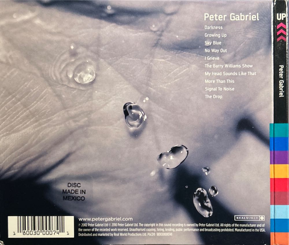 Up - Peter Gabriel (CD - 67) music collectible [Barcode 180030000741] - Main Image 2