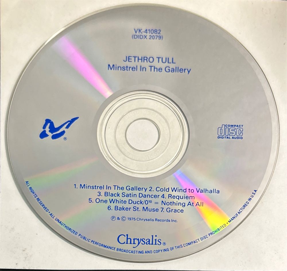 Minstrel In The Gallery - Jethro Tull (CD - 46) music collectible [Barcode 044114108221] - Main Image 4