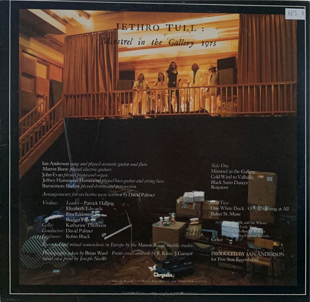 JT Minstrel In The Gallery - Jethro Tull (12”) music collectible - Main Image 2