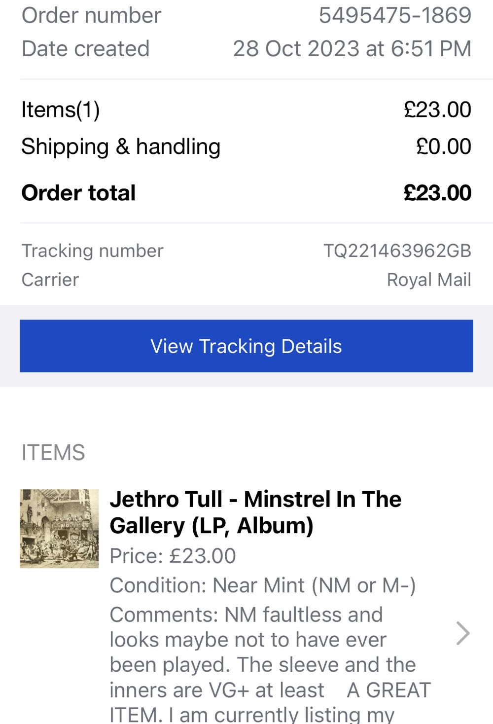 Minstrel In The Gallery - Jethro Tull (12”) music collectible - Main Image 3
