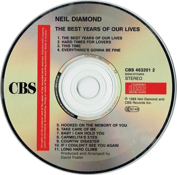 The Best Years Of Our Lives - Diamond, Neil (CD - 45) music collectible [Barcode 5099746320126] - Main Image 4