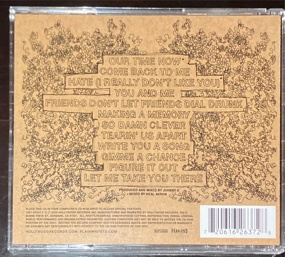 Every Second Counts - Plain White T’s (CD) music collectible [Barcode 094638138525] - Main Image 2