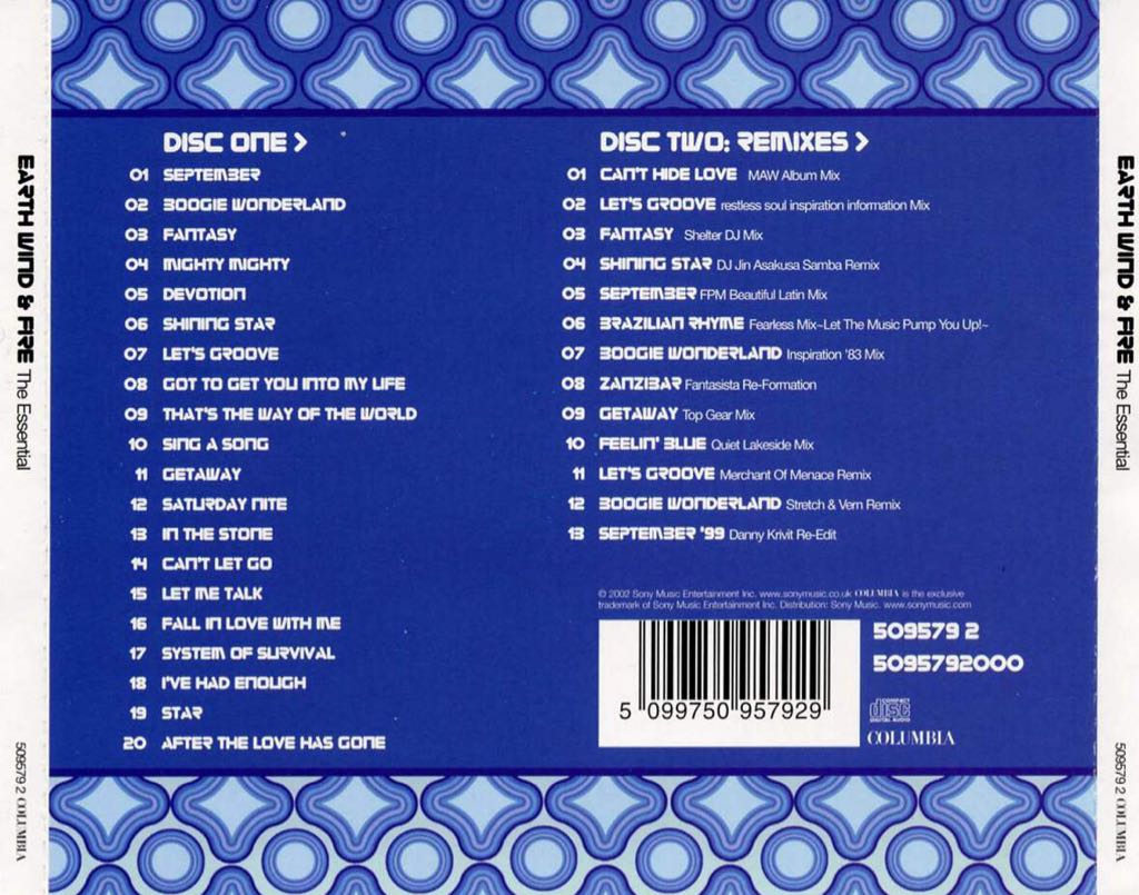 The Essential Earth, Wind & Fire - Earth, Wind & Fire (CD) music collectible [Barcode 886972909028] - Main Image 2