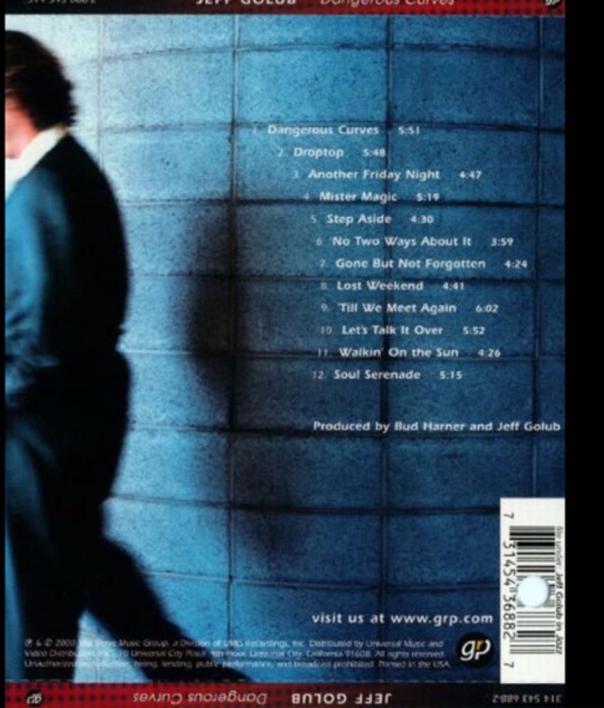 Dangerous Curves - Jeff Golub (CD) music collectible [Barcode 731454368827] - Main Image 2