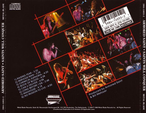 Saints Will Conquer: Live - Armored Saint (12”) music collectible [Barcode 039841405521] - Main Image 2