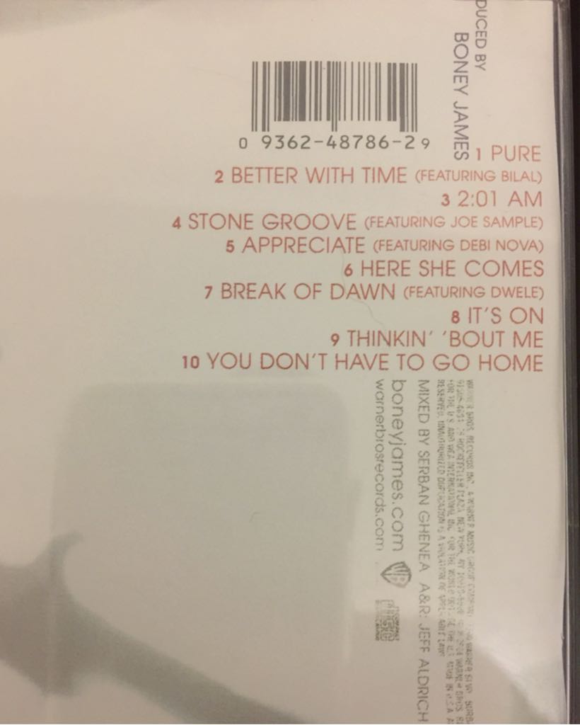 Pure - James, Boney (CD) music collectible [Barcode 093624878629] - Main Image 2