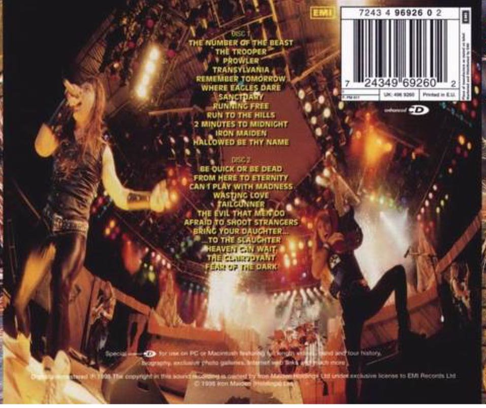 A Real Live Dead One - Iron Maiden (CD - 120) music collectible [Barcode 696998621923] - Main Image 2