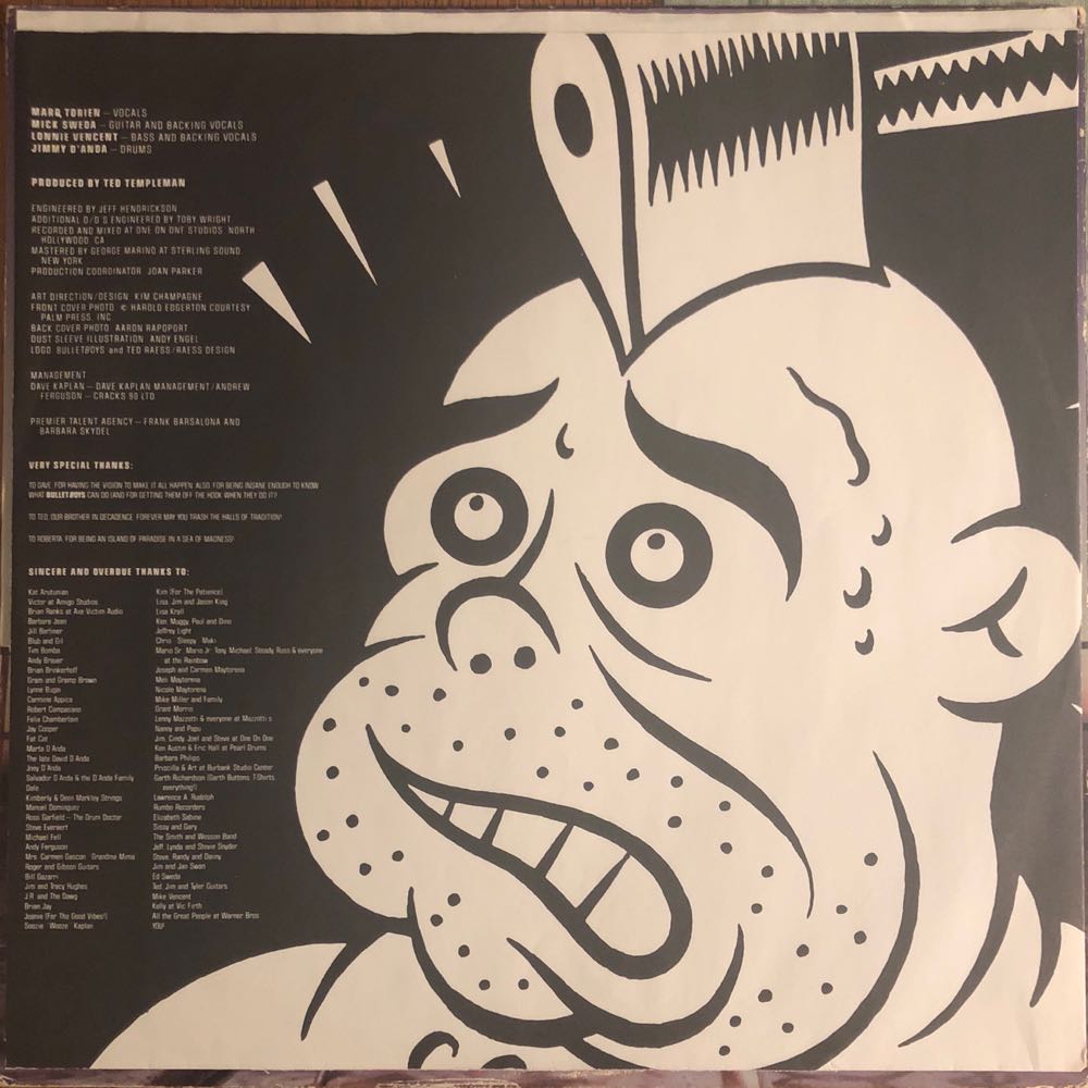 Bullet Boys - Bullet Boys (12” - 34) music collectible [Barcode 075992578219] - Main Image 3