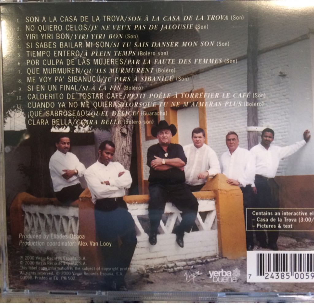 Eliades Ochoa - Tributo Al Cuarteto Patria - Ochoa, Eliades (CD) music collectible [Barcode 724384964023] - Main Image 2