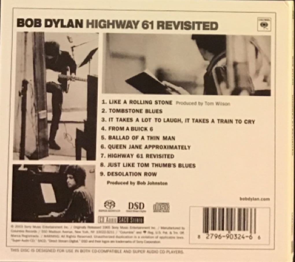Highway 61 Revisited - Bob Dylan (SACD) music collectible [Barcode 827969032466] - Main Image 2