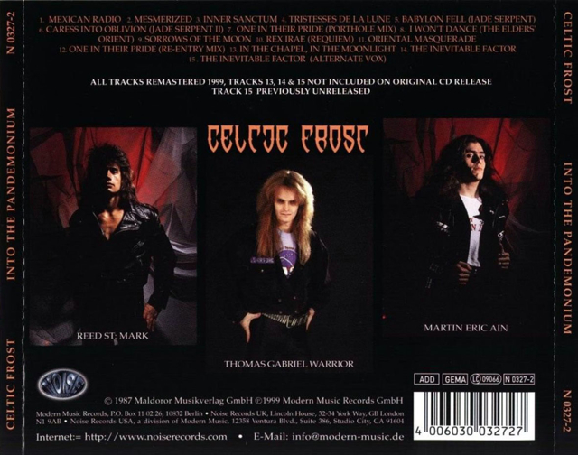 Into The Pandemonium - Celtic Frost (CD) music collectible [Barcode 036124484228] - Main Image 2