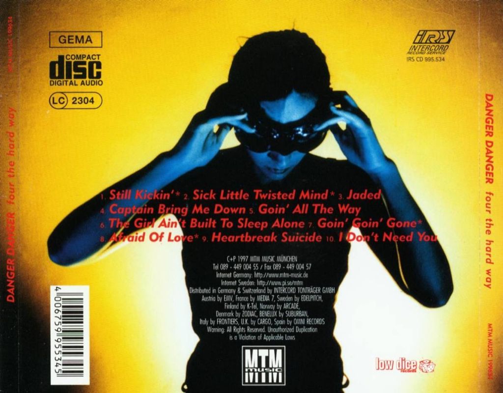 Four The Hard Way - Danger Danger (CD-R - 50:40) music collectible [Barcode 789731030226] - Main Image 2