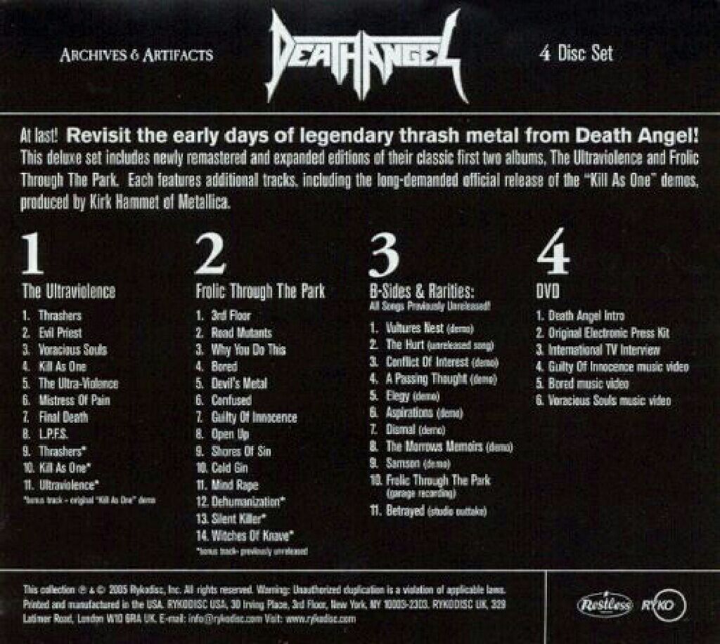 Archives and Artifacts - Death Angel (CD) music collectible [Barcode 018777378628] - Main Image 2