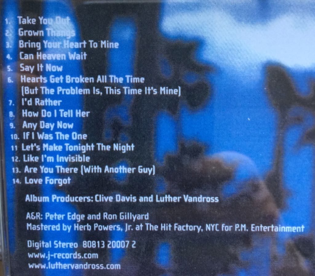 Luther Vandross - Luther Vandross (MP3 - 67) music collectible [Barcode 808132000727] - Main Image 2