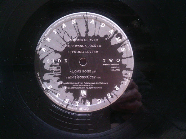 02 - Album - Bryan Adams (04) - Reckless - Bryan Adams (12” - 3758) music collectible - Main Image 4