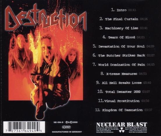 All Hell Breaks Loose - Destruction (CD - 46) music collectible [Barcode 727361649425] - Main Image 2