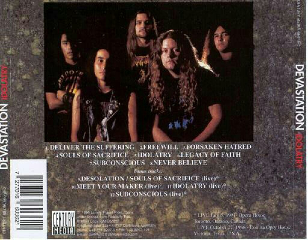 Idolatry - Devastation (CD) music collectible [Barcode 7277016603621] - Main Image 2