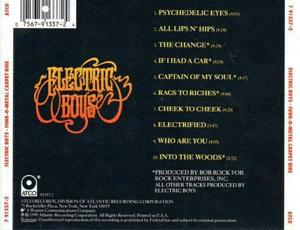 Funk-O-Metal Carpet Ride - Electric Boys (12”) music collectible [Barcode 042284605526] - Main Image 2