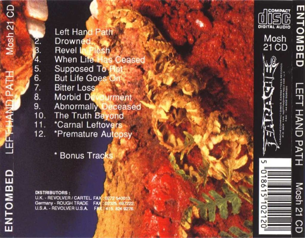 Left Hand Path - Entombed (CD) music collectible [Barcode 5018615102199] - Main Image 2