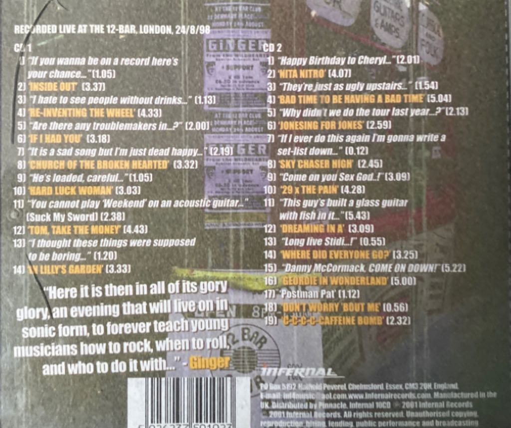 Grievous Acoustic Behaviour - Ginger (CD) music collectible [Barcode 5026237501023] - Main Image 2