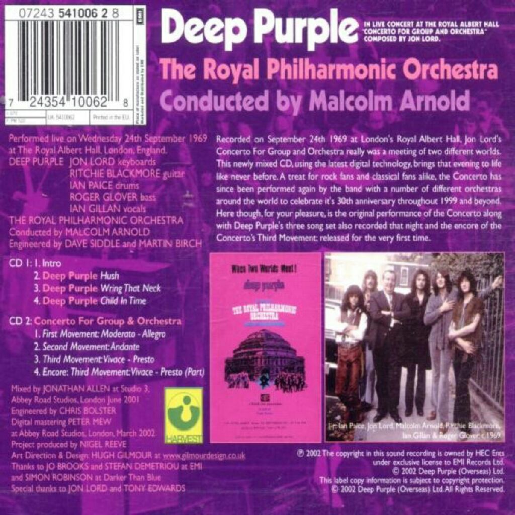 Concerto for Group and Orchestra - Deep Purple (CD) music collectible - Main Image 2