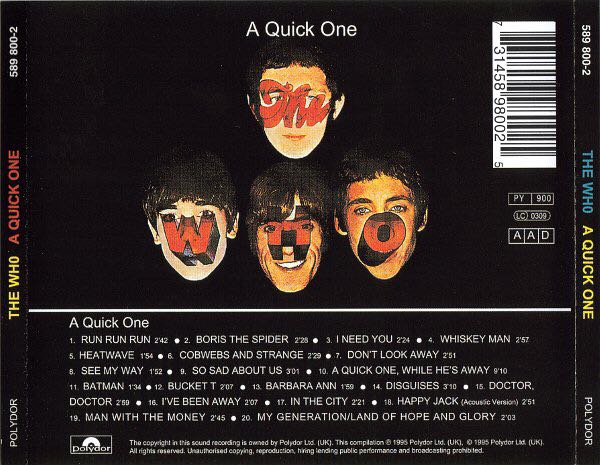 A Quick One - Who, The (Cassette - 32) music collectible [Barcode 042283572829] - Main Image 2