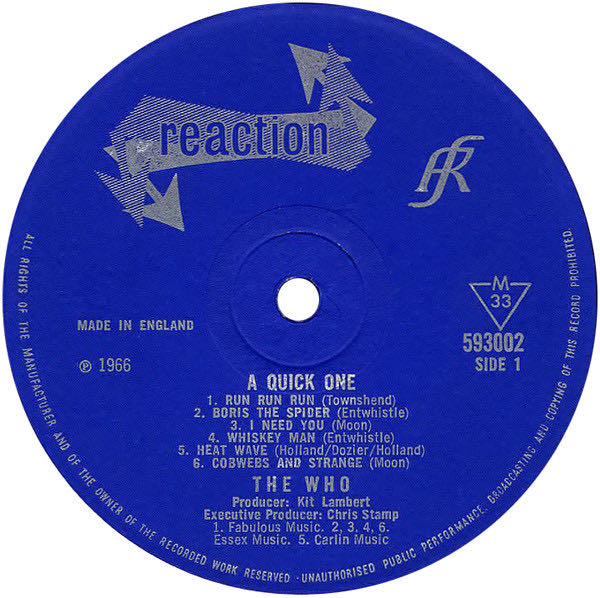 A Quick One - Who, The (Cassette - 32) music collectible [Barcode 042283572829] - Main Image 3