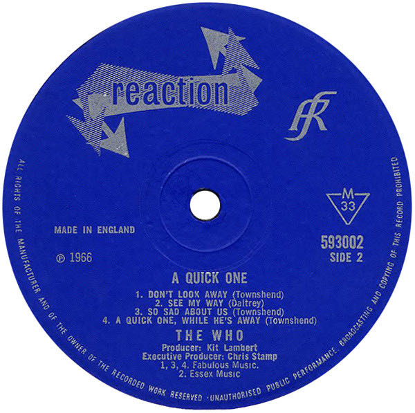 A Quick One - Who, The (Cassette - 32) music collectible [Barcode 042283572829] - Main Image 4