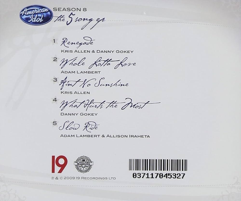 American Idol: Season 8-the 5 Song EP - Various Artists (CD) music collectible [Barcode 037117045327] - Main Image 2