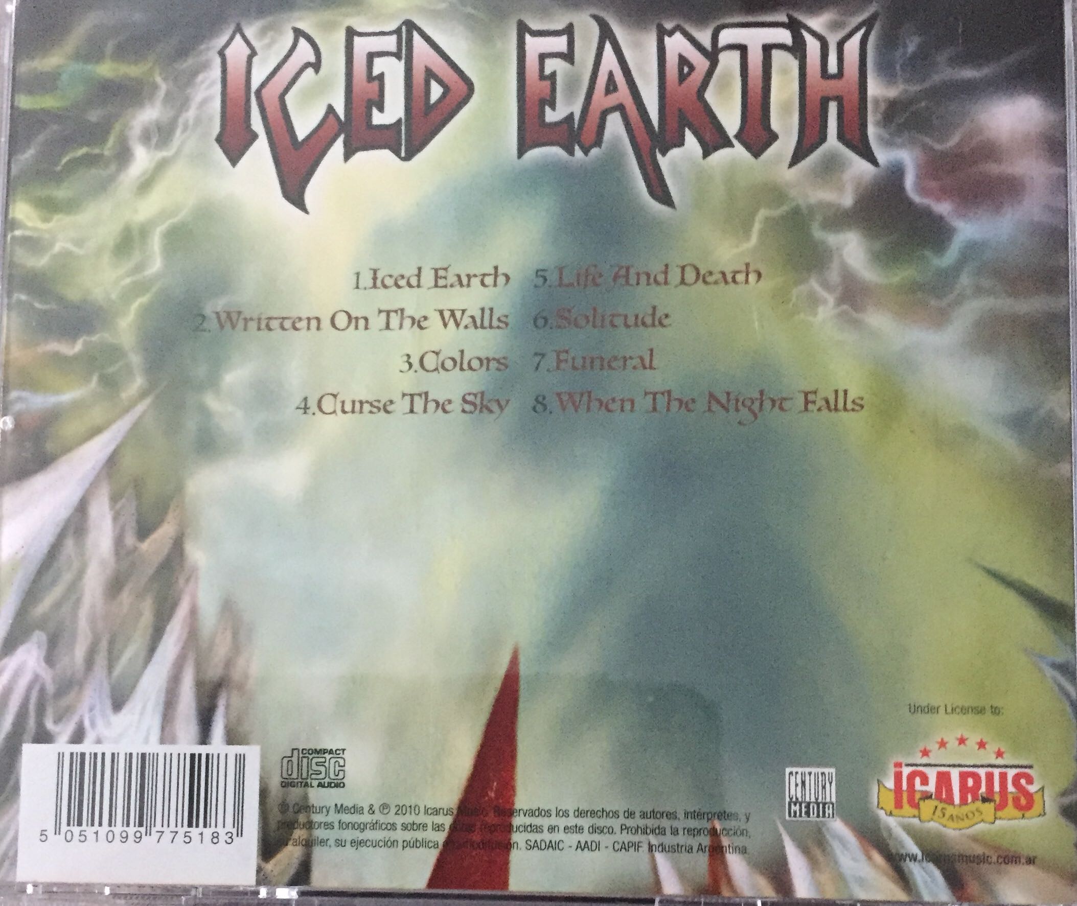Iced Earth - Iced Earth (CD) music collectible [Barcode 5051099775183] - Main Image 2