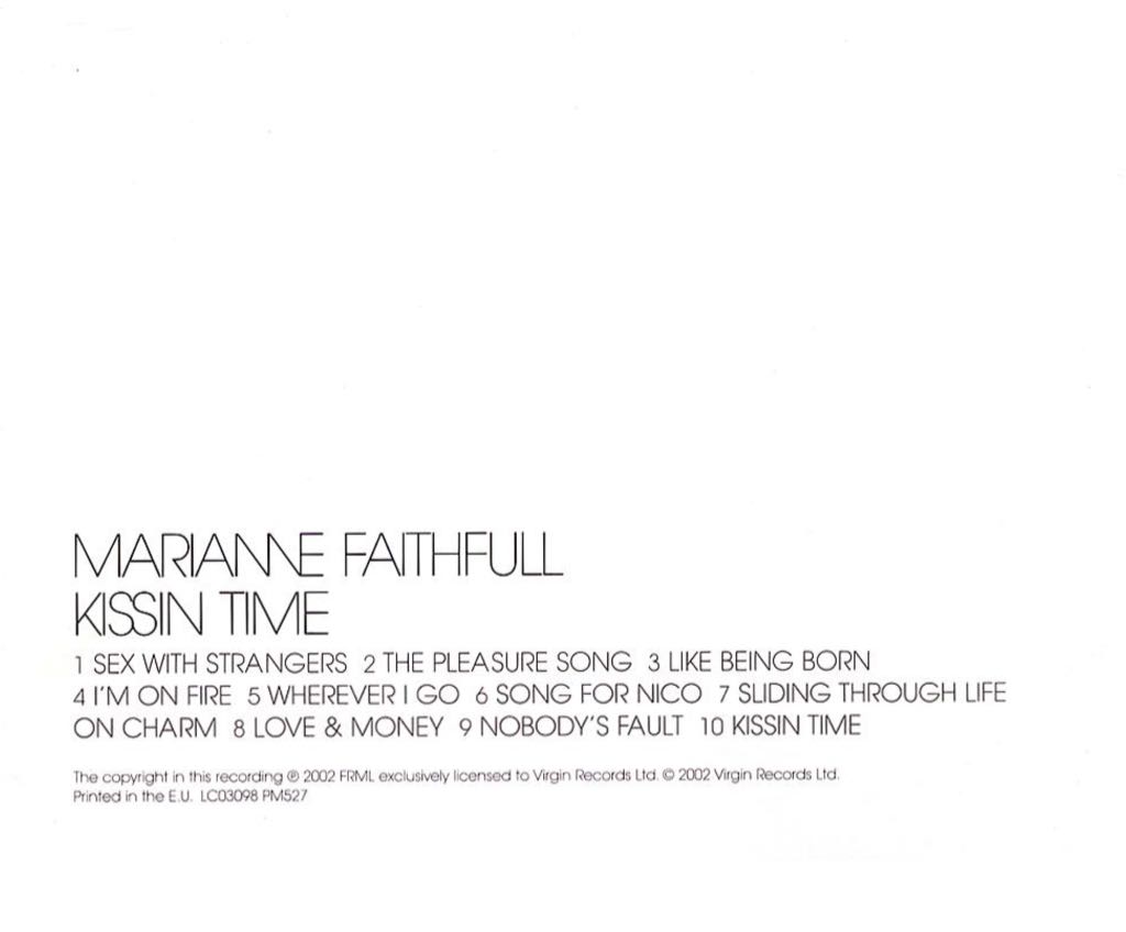 Kissin Time - Marianne Faithfull (CD) music collectible [Barcode 724381173824] - Main Image 2