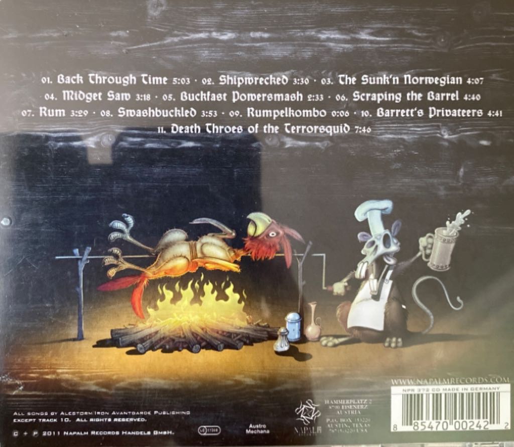 Back Through Time - Alestorm (CD) music collectible [Barcode 885470002422] - Main Image 2