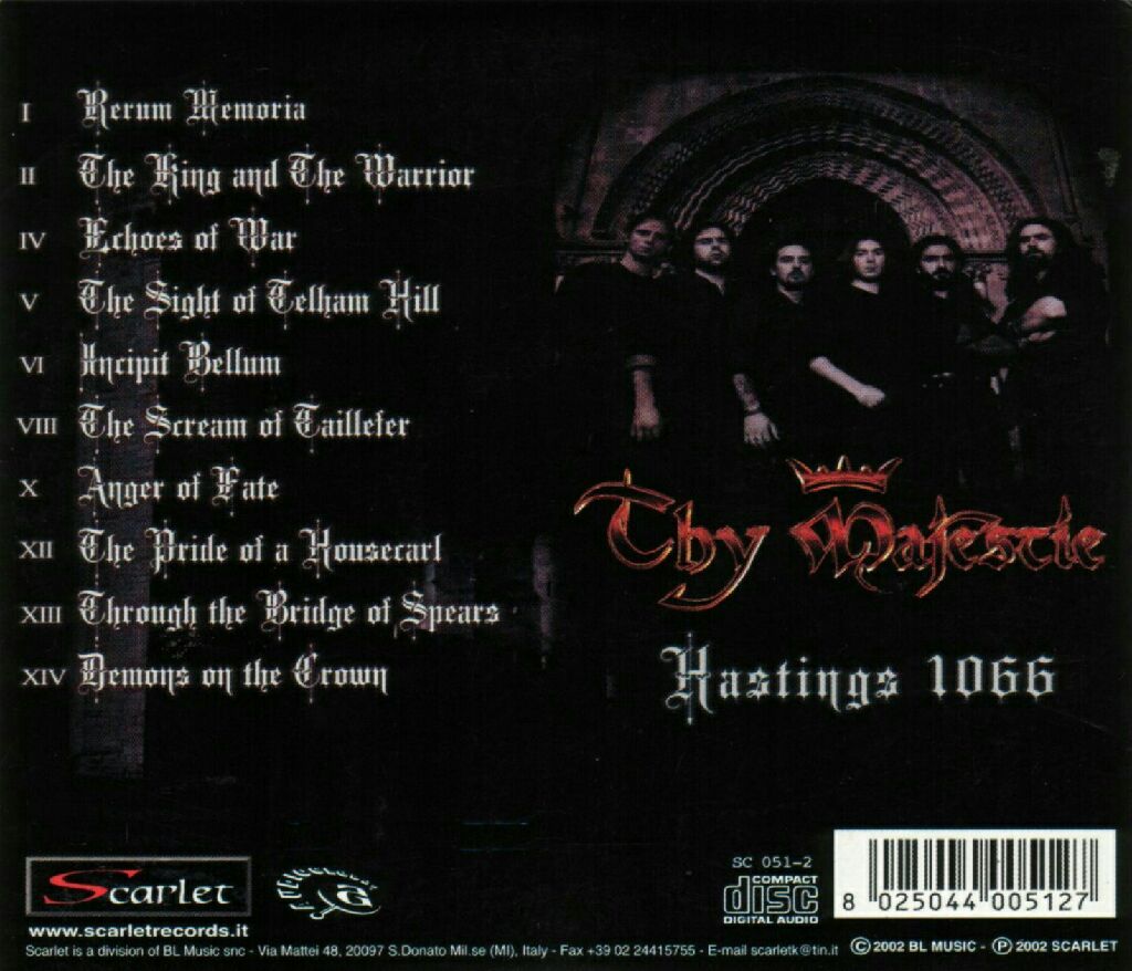 Hastings 1066 - Thy Majestie (CD) music collectible [Barcode 8025044005127] - Main Image 2