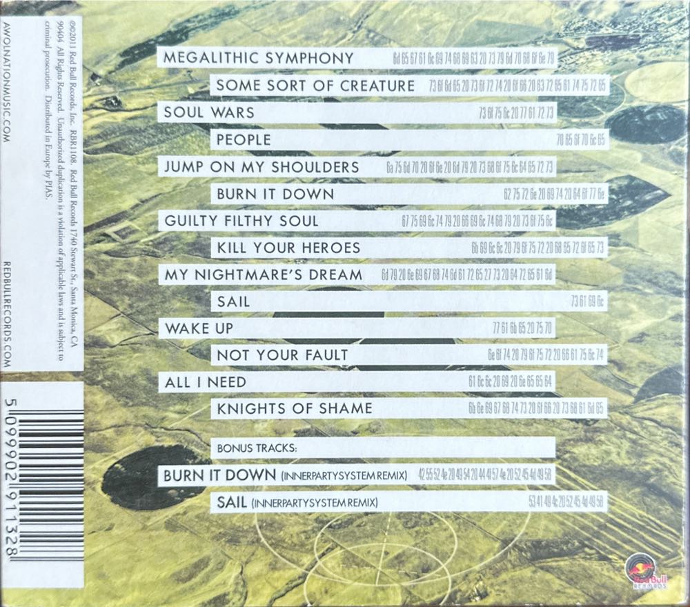 Megalithic Symphony - Awolnation (CD) music collectible [Barcode 5099902911328] - Main Image 2