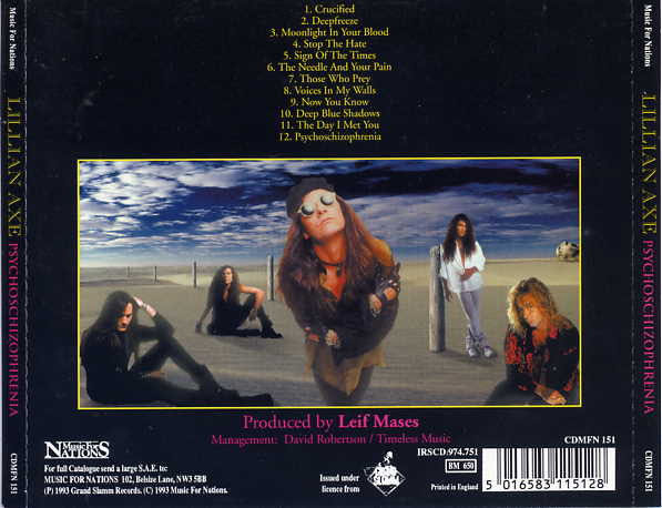 Psychoschizophrenia - Lillian Axe (CD - 56) music collectible [Barcode 077771311888] - Main Image 4