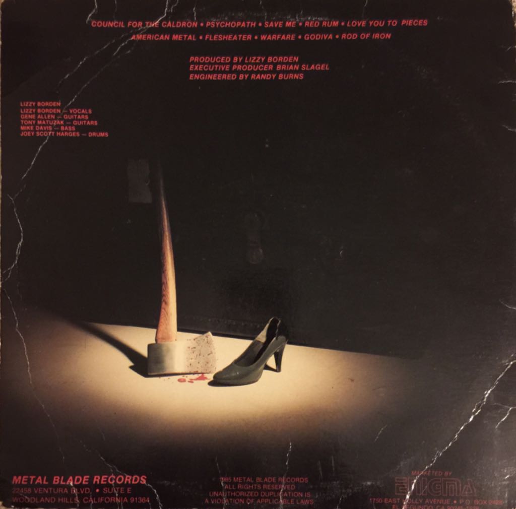 Love You To Pieces - Lizzy Borden (12”) music collectible - Main Image 2